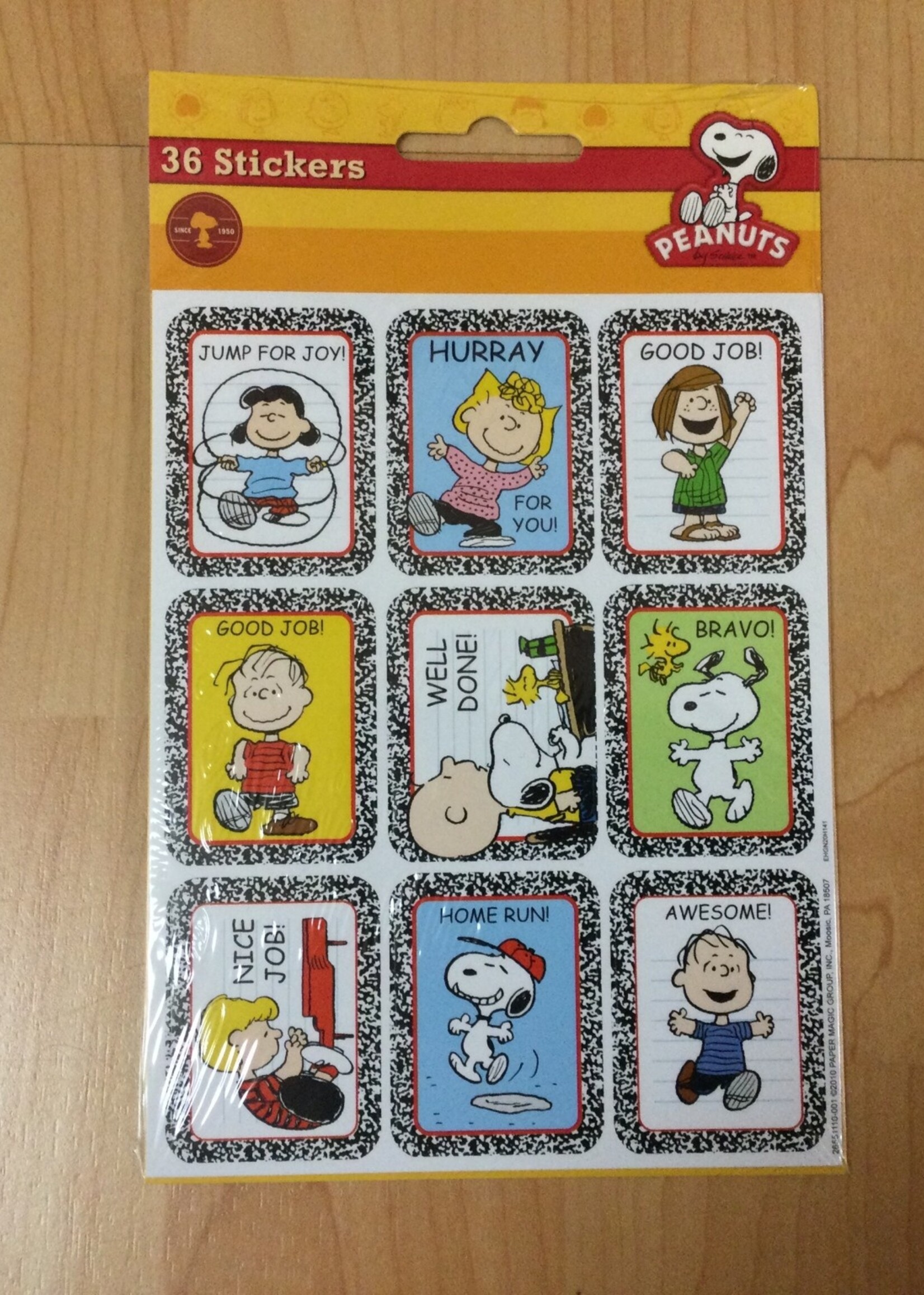 Peanuts Motivational Big Stickers 36pc