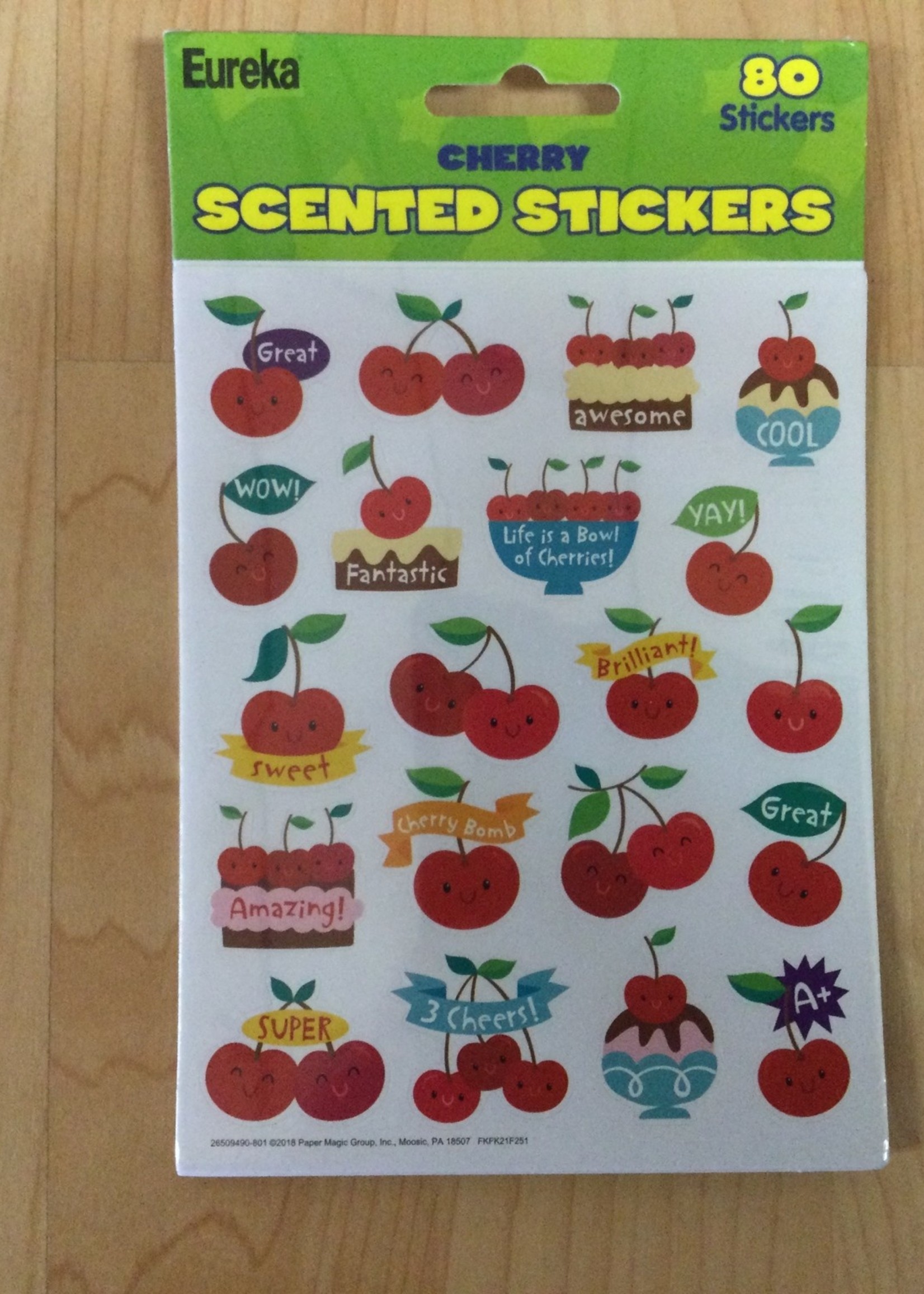 Cherry Scented Stickers 80pc