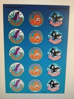 Sea Animals Blueberry Scratch 'n Sniff Scented Stickers 60pc