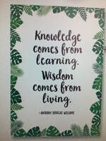 Knowledge Comes From Learning Poster