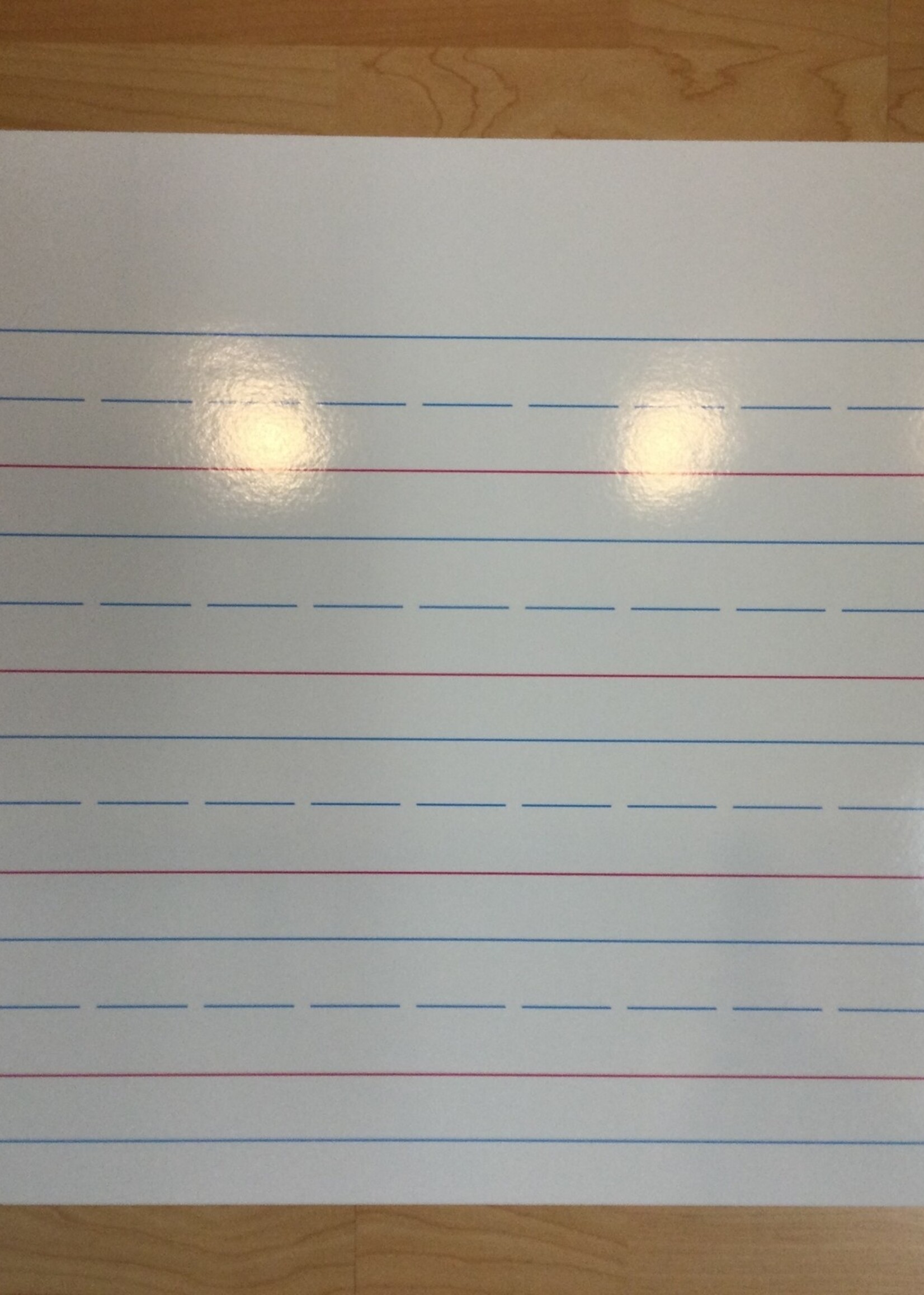 Handwriting Paper Wipe-Off Chart