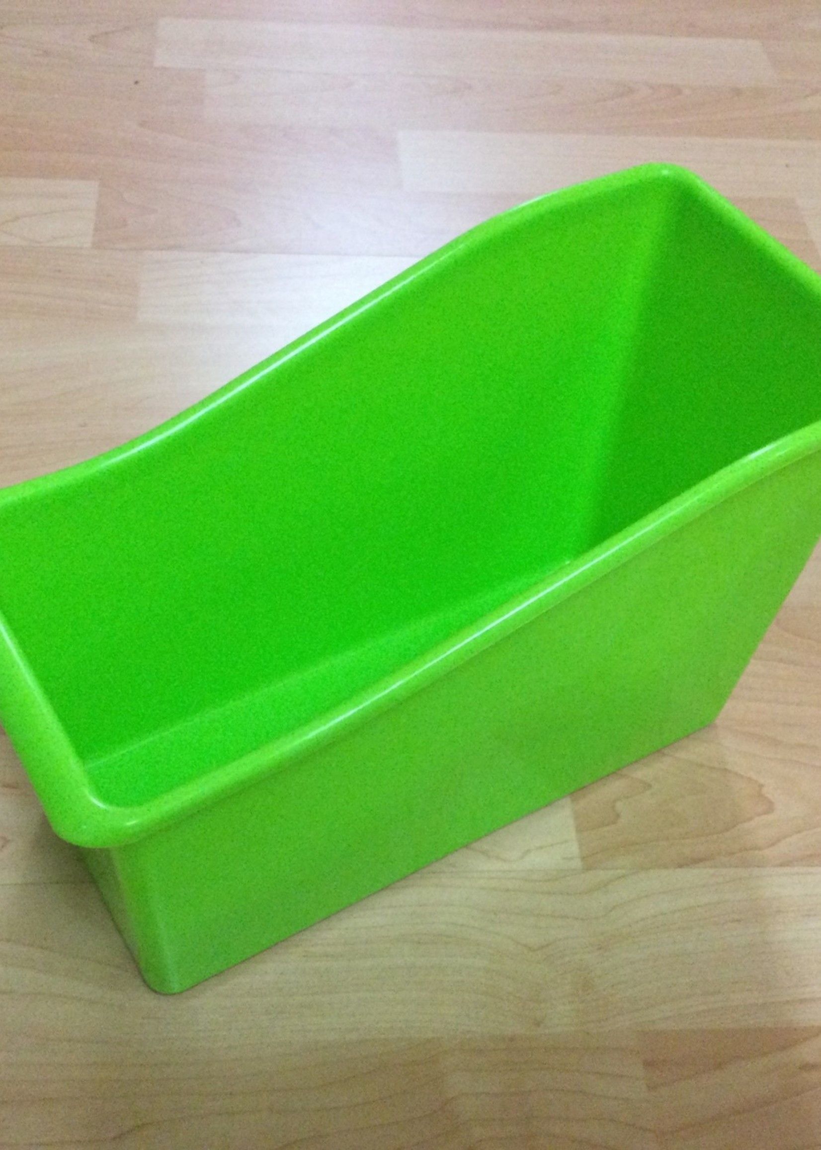 Lime Plastic Book Bin