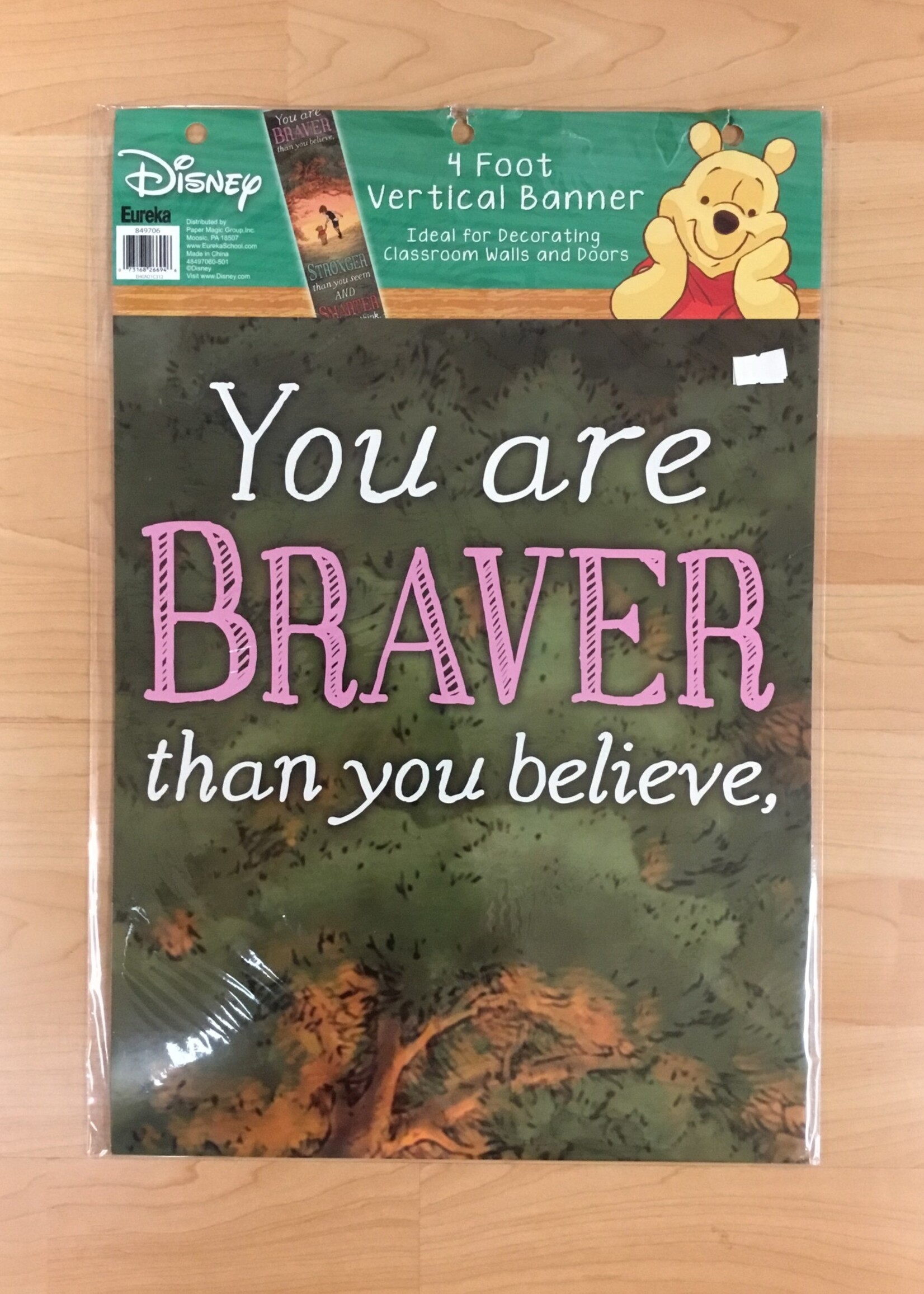 Winnie the Pooh Smarter You are Braver... Banner