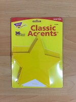 Yellow Star Cutouts 36pc
