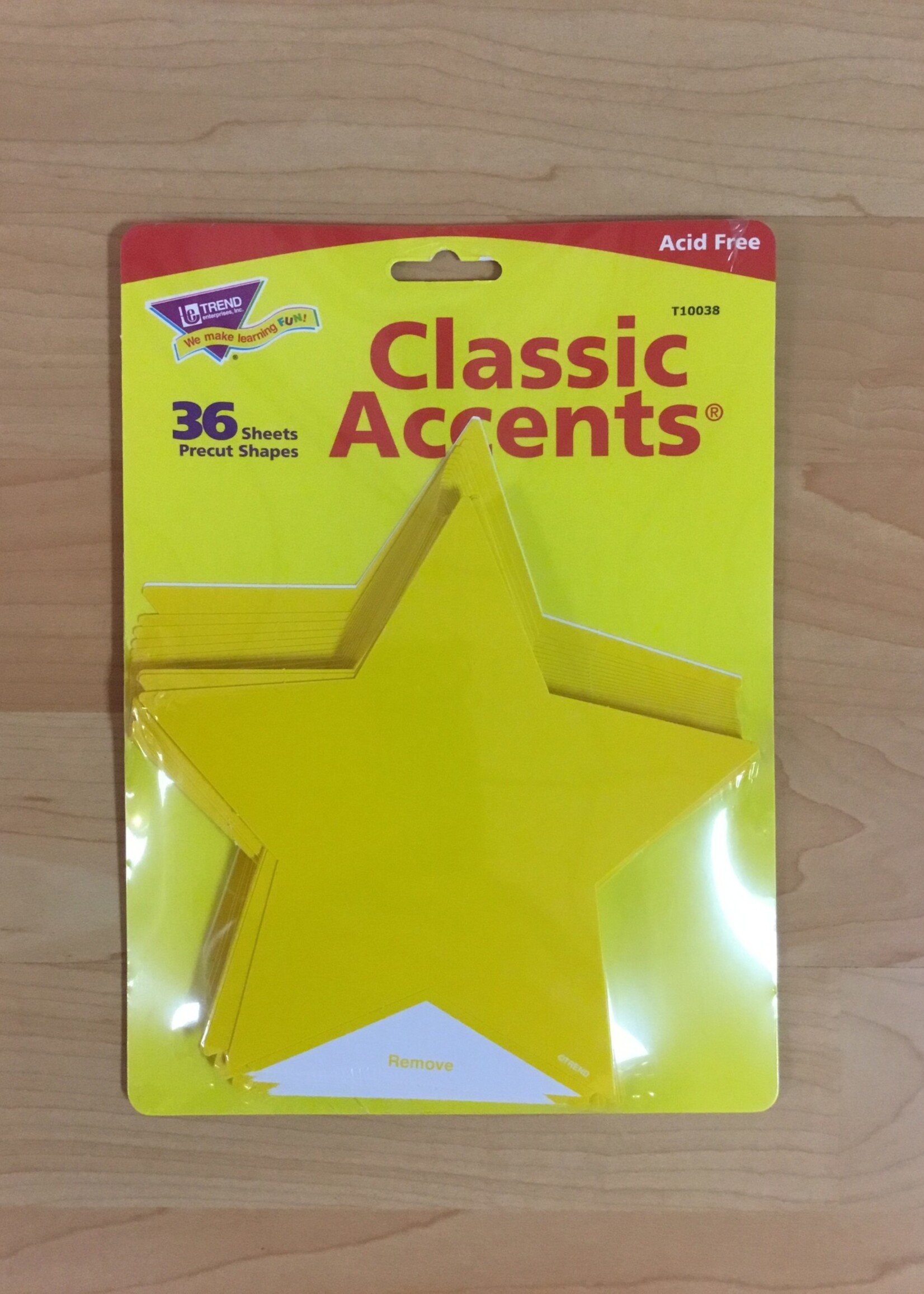 Yellow Star Cutouts 36pc