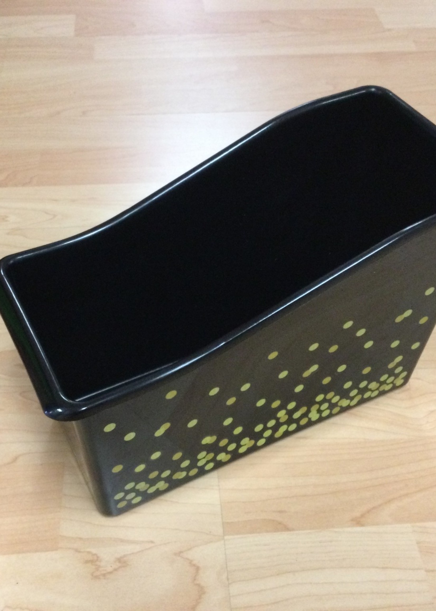 Black Confetti Book Bin