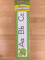 Lime Polka Dot Manuscript Alphabet Line