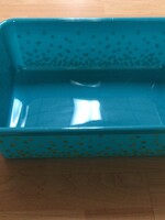 Teal Confetti Large Storage Bin