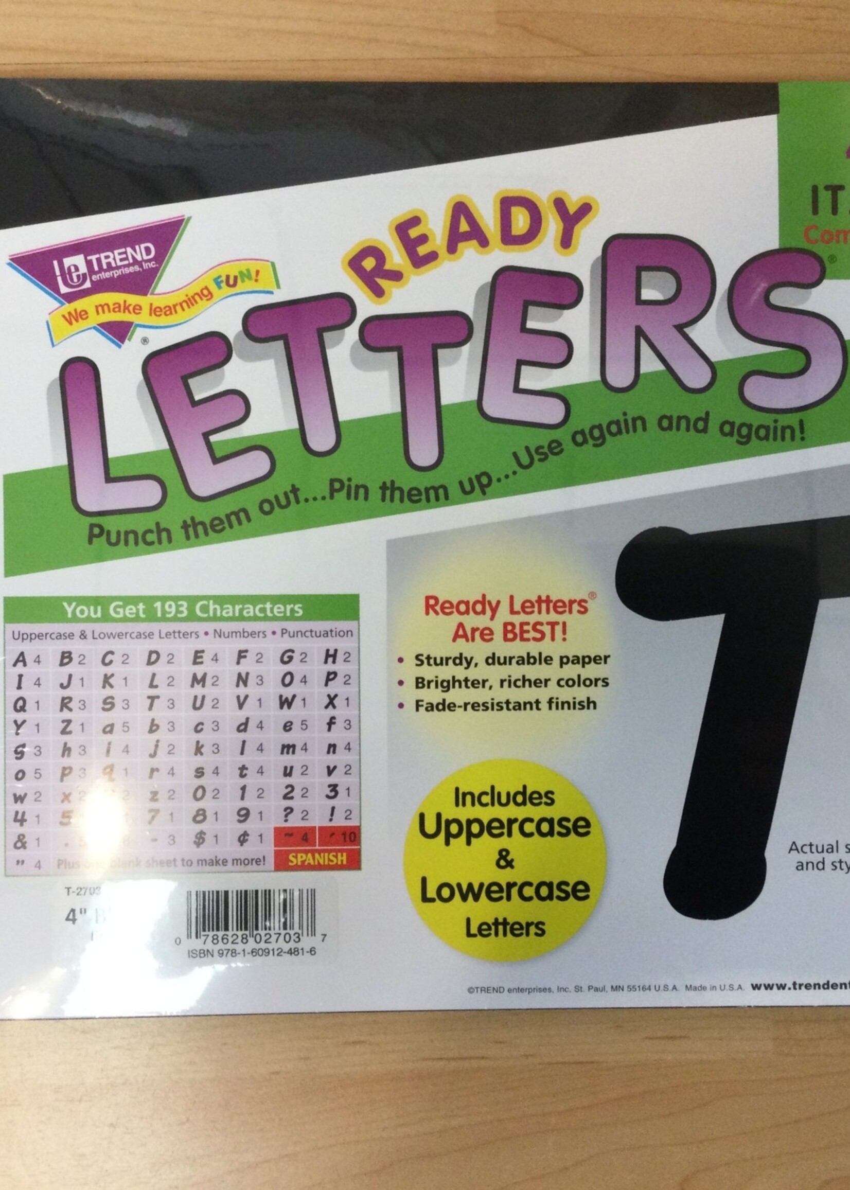 Black 4" Italic Letter Combo Pk 193pc