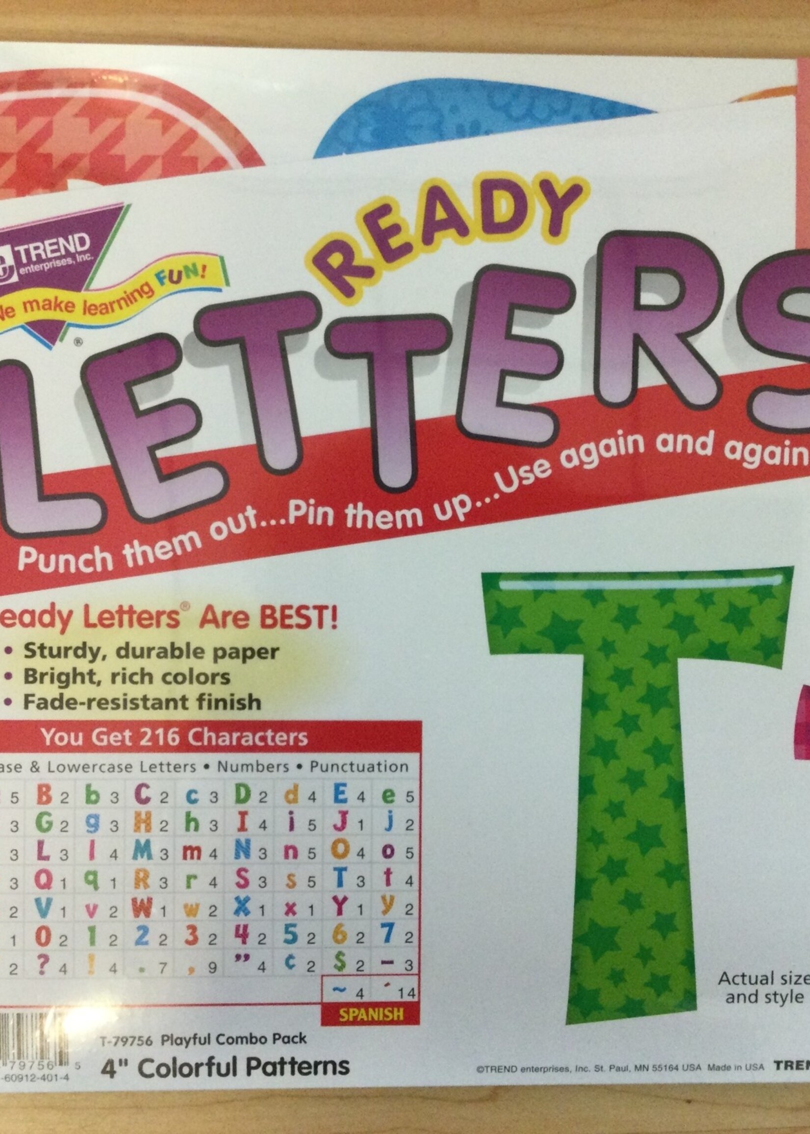 Colorful Patterns 4" Playful Letters 216pc