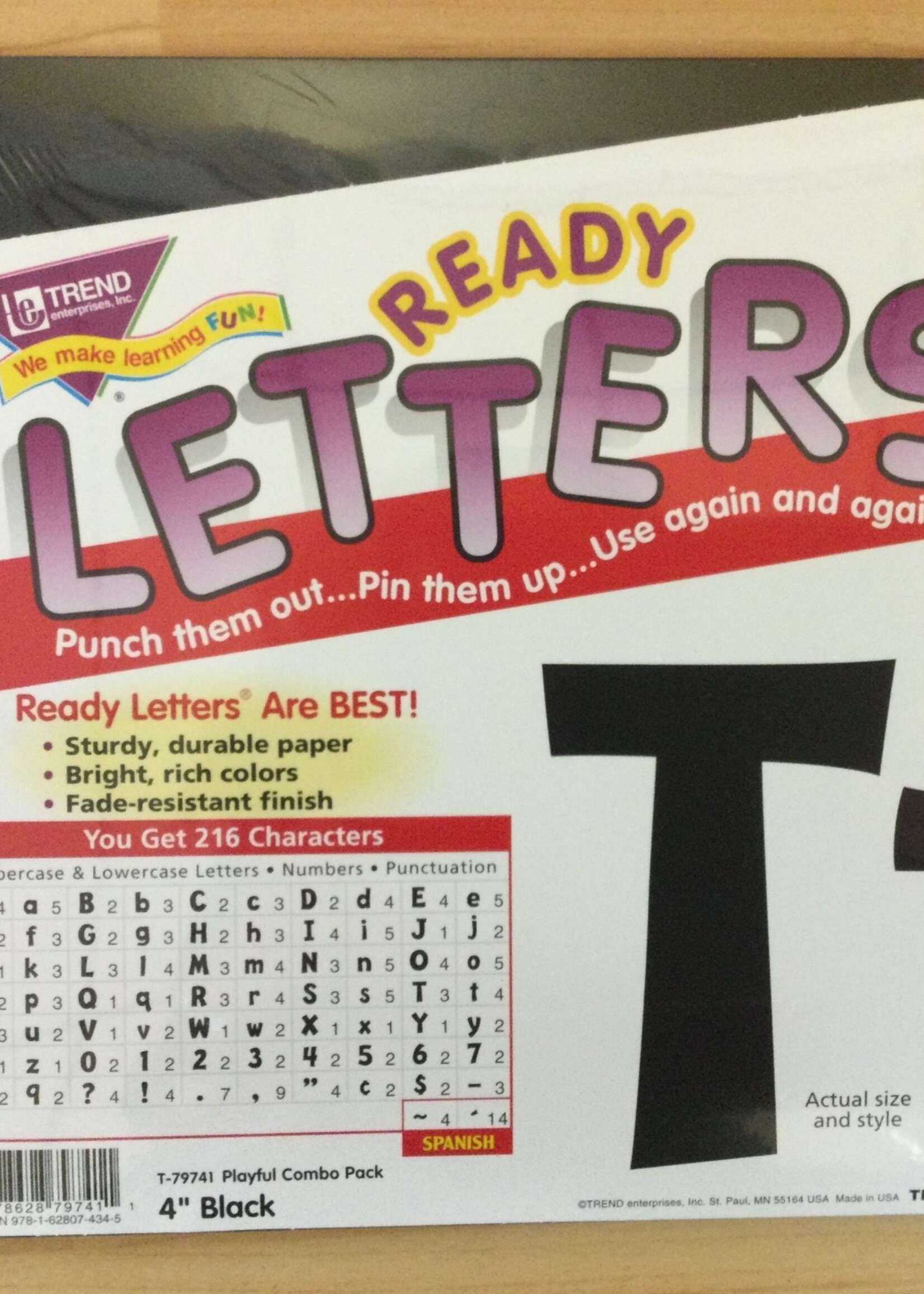 4" Black Playful Letters Combo Pack 216pc