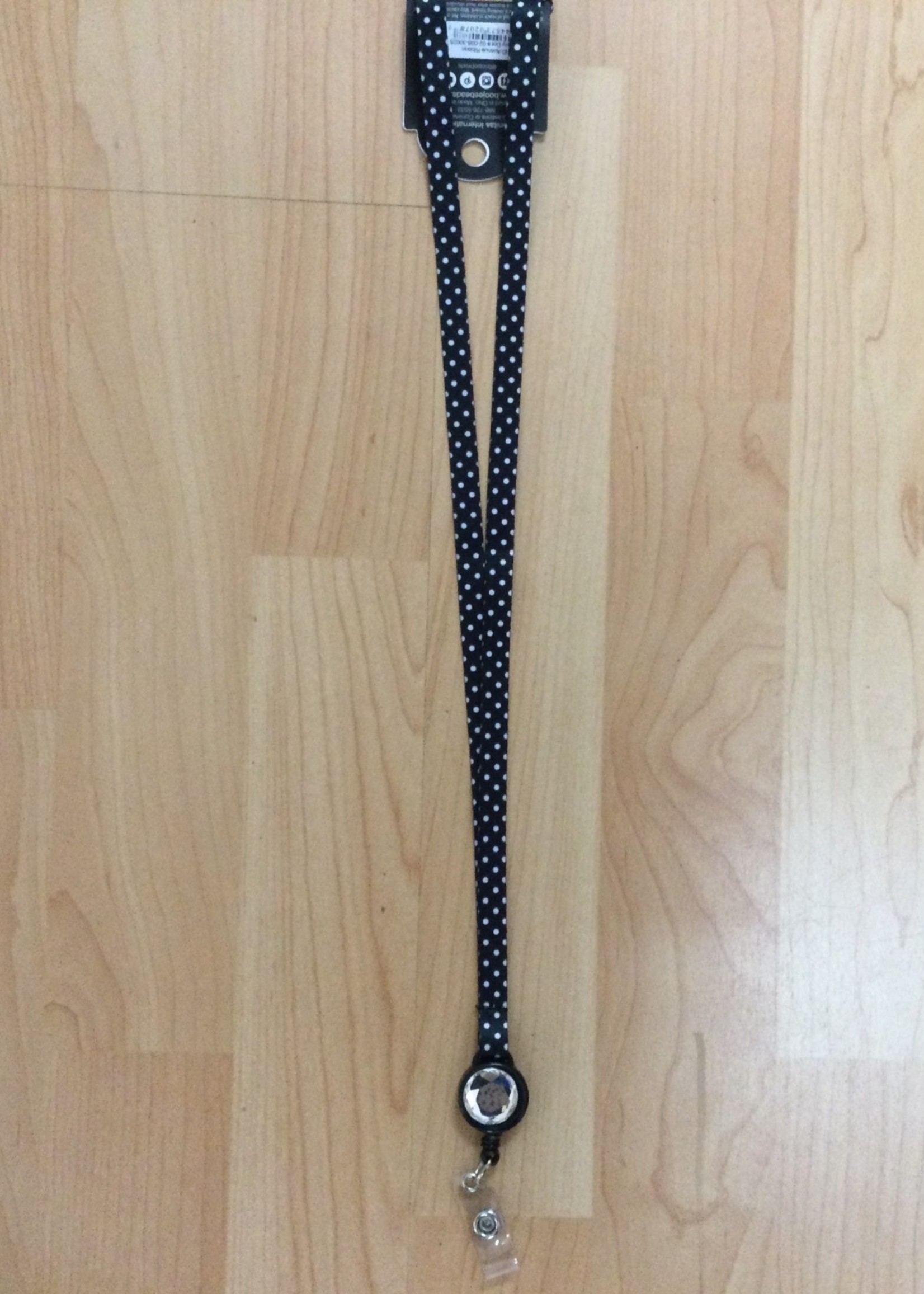 Skinny Dot ID Reel Ribbon Lanyard