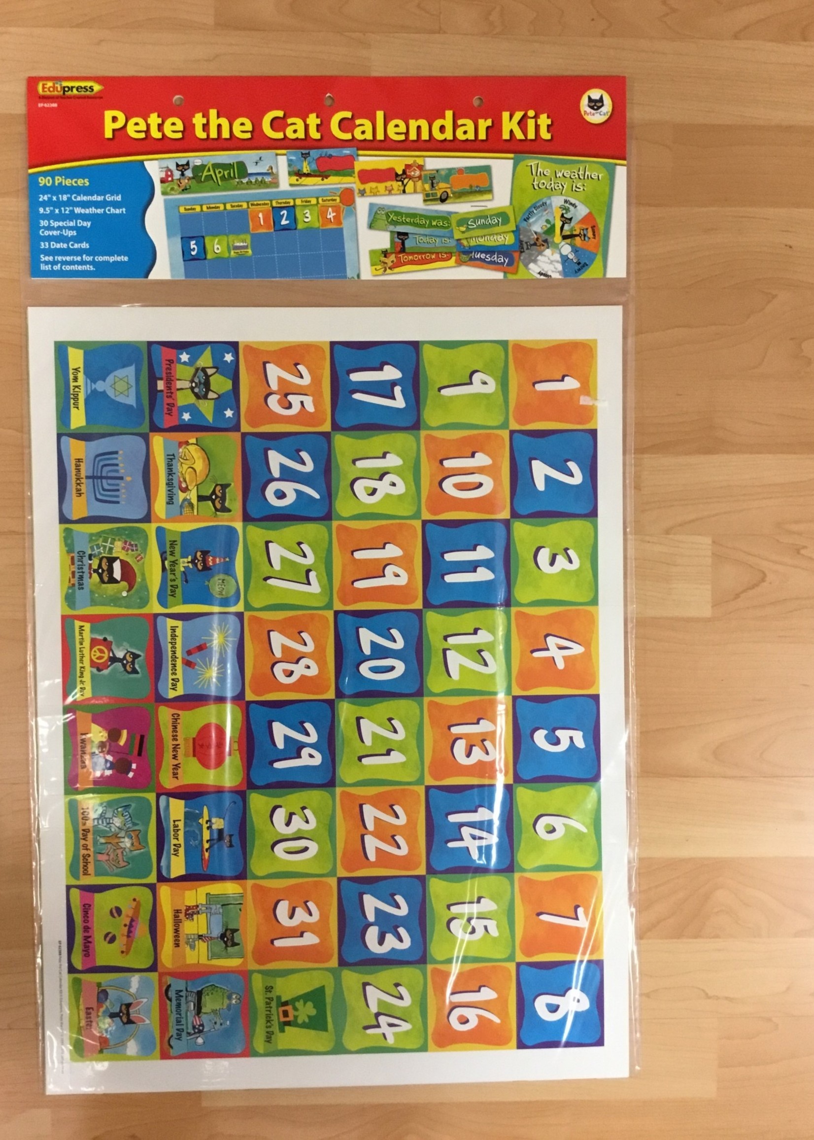 Pete the Cat Calendar Bulletin Board
