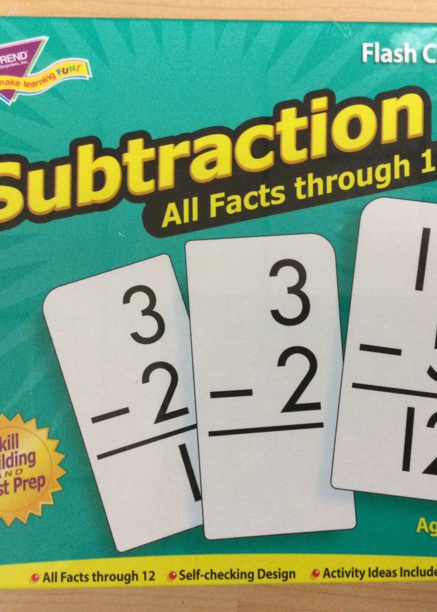 Subtraction Flash Cards (169)