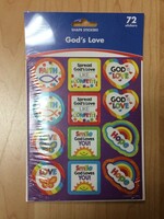 God's Love Stickers 72pc