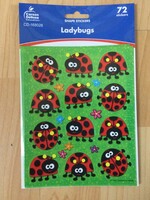Ladybug Shape Stickers 72pc