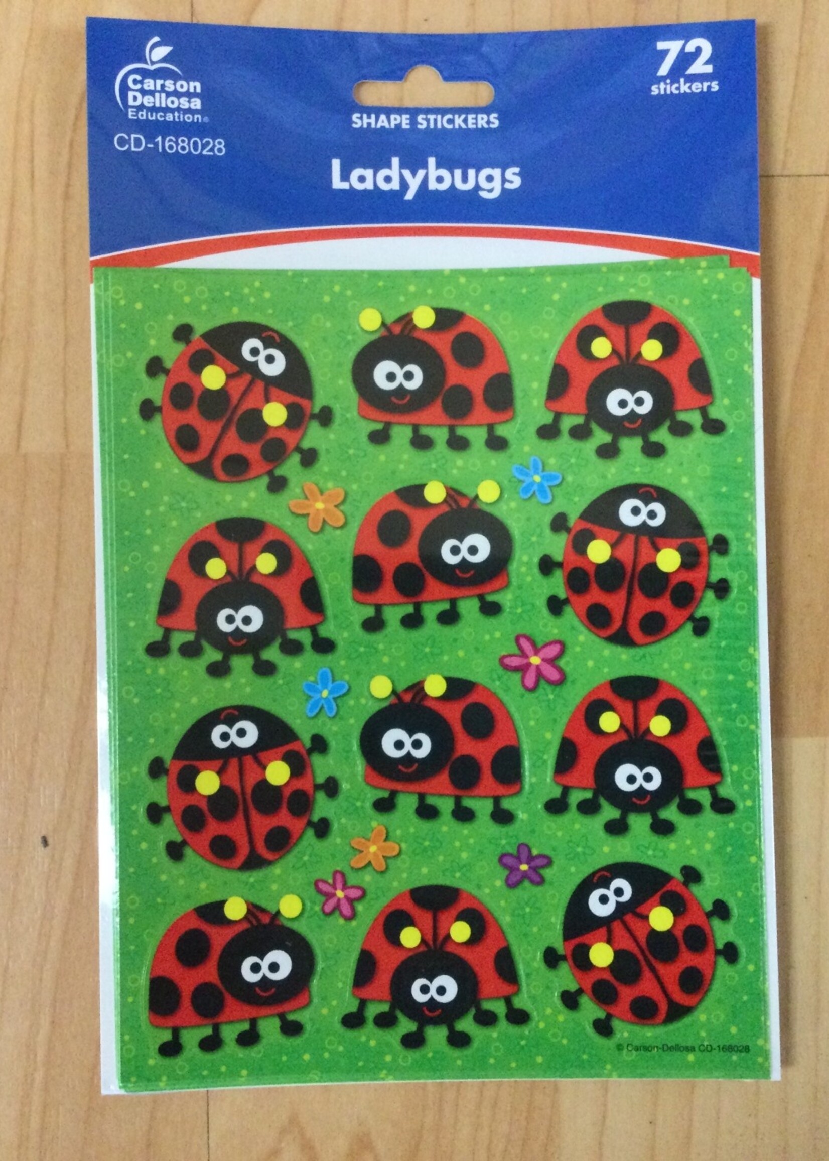Ladybug Shape Stickers 72pc
