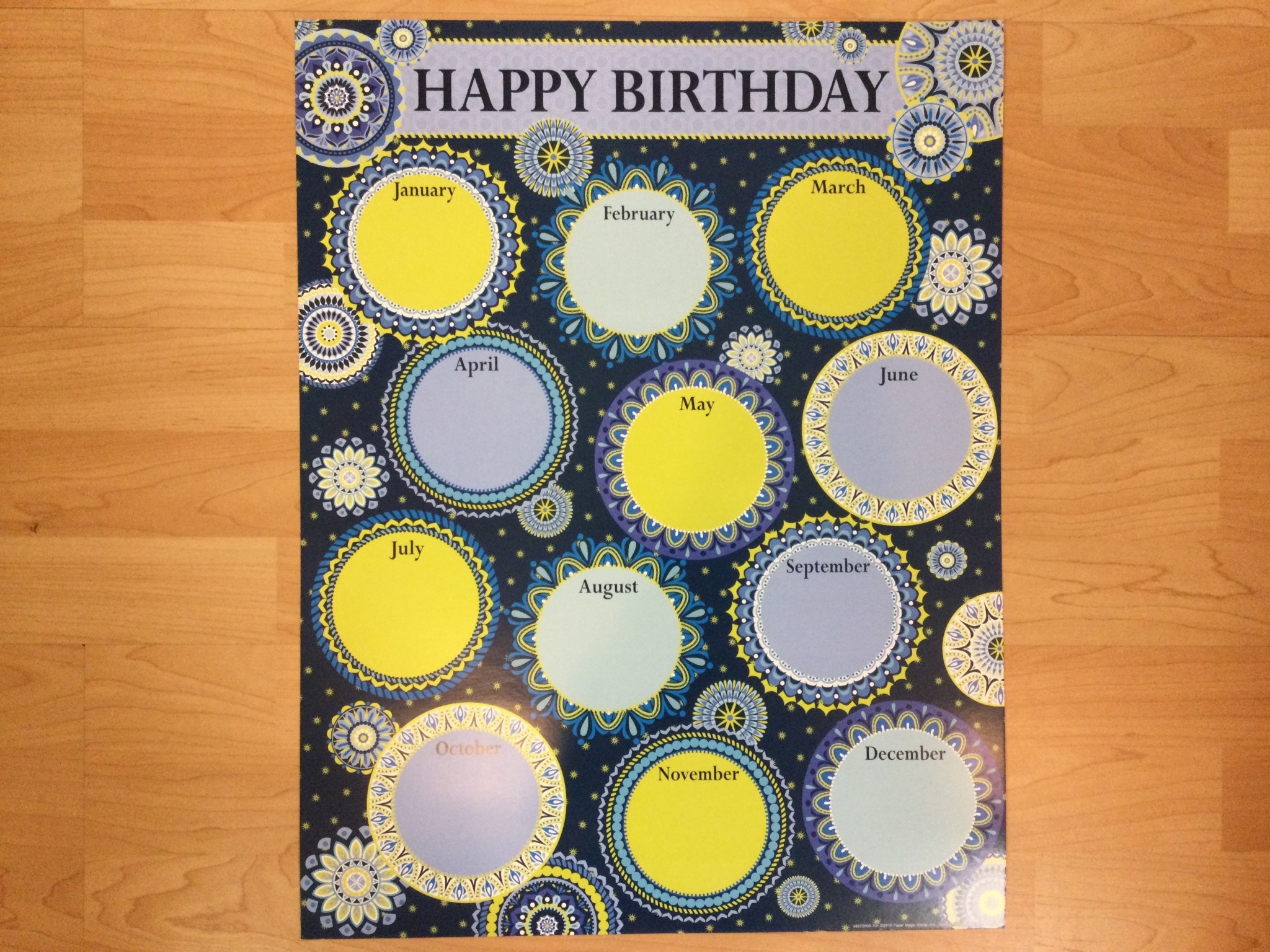 Blue Harmony Birthday Chart - School Spot