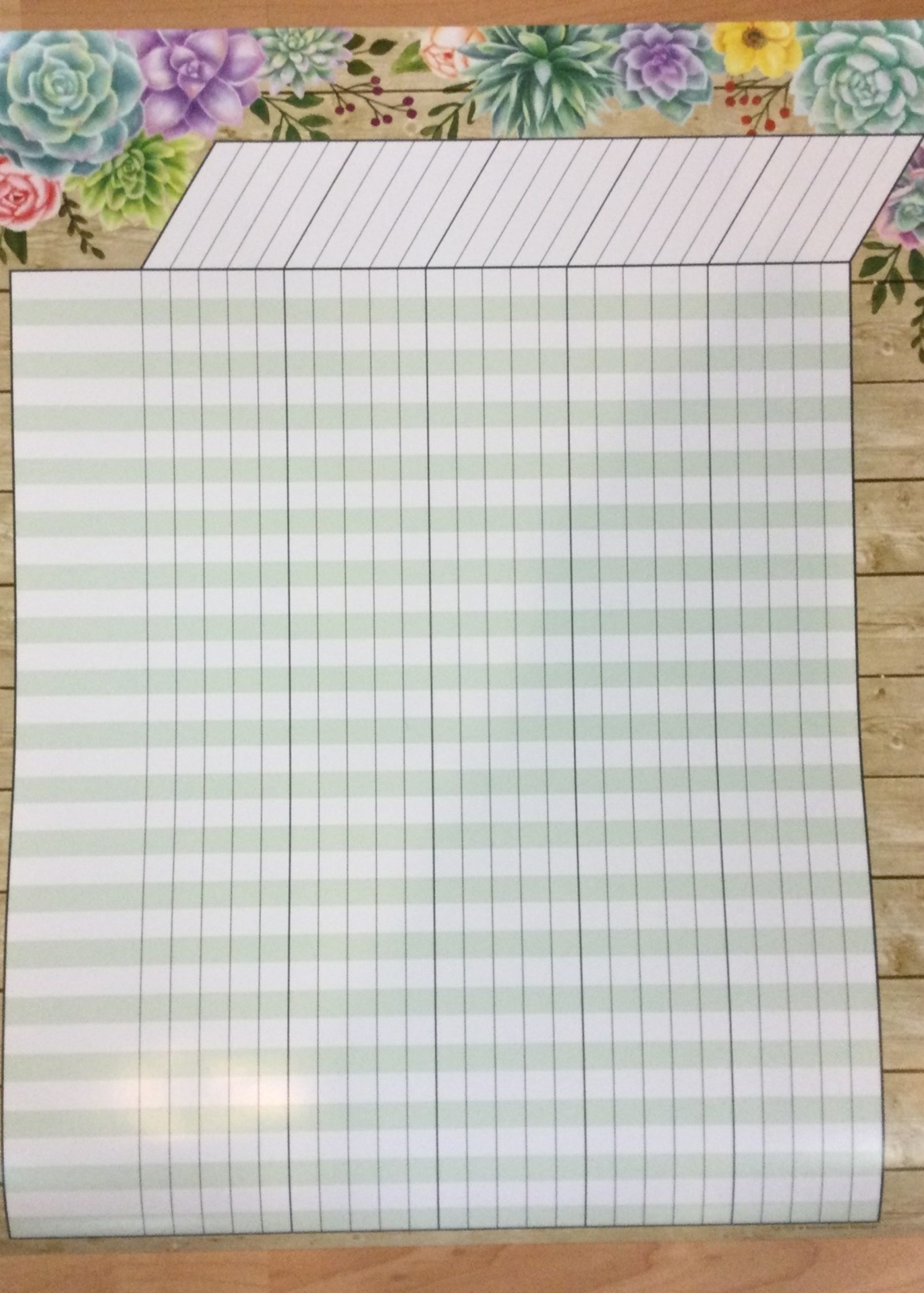 Rustic Bloom Incentive Chart