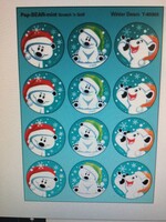 Winter Bears Pep-BEAR-mint Stickers