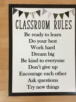 Modern Farmhouse Classroom Rules Chart