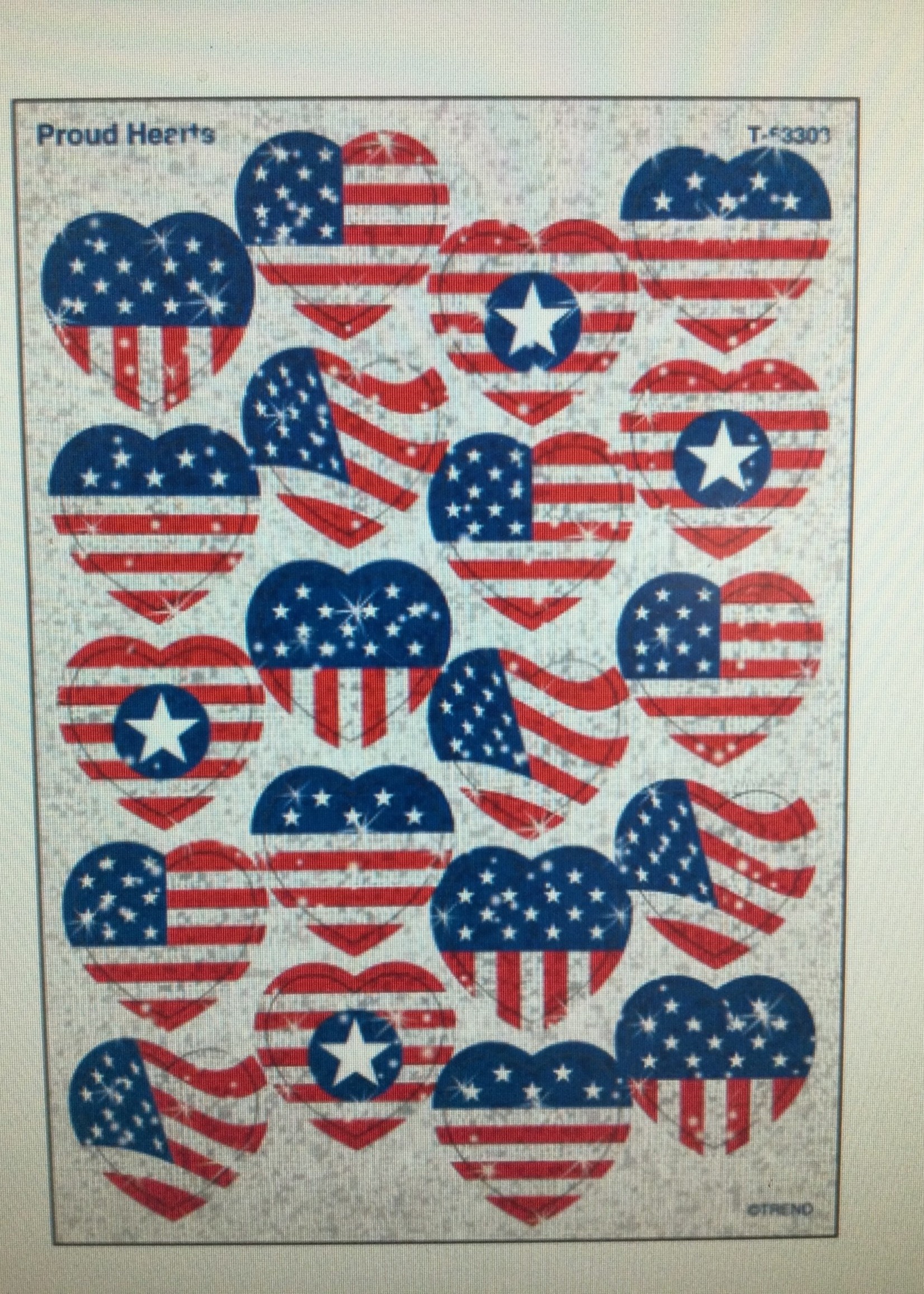 Proud Hearts Sparkle Stickers 40pc