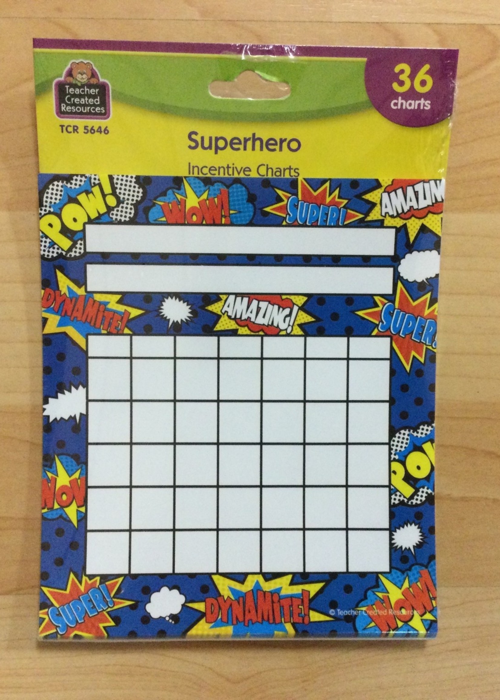 Superhero Mini Incentive Charts 36pc
