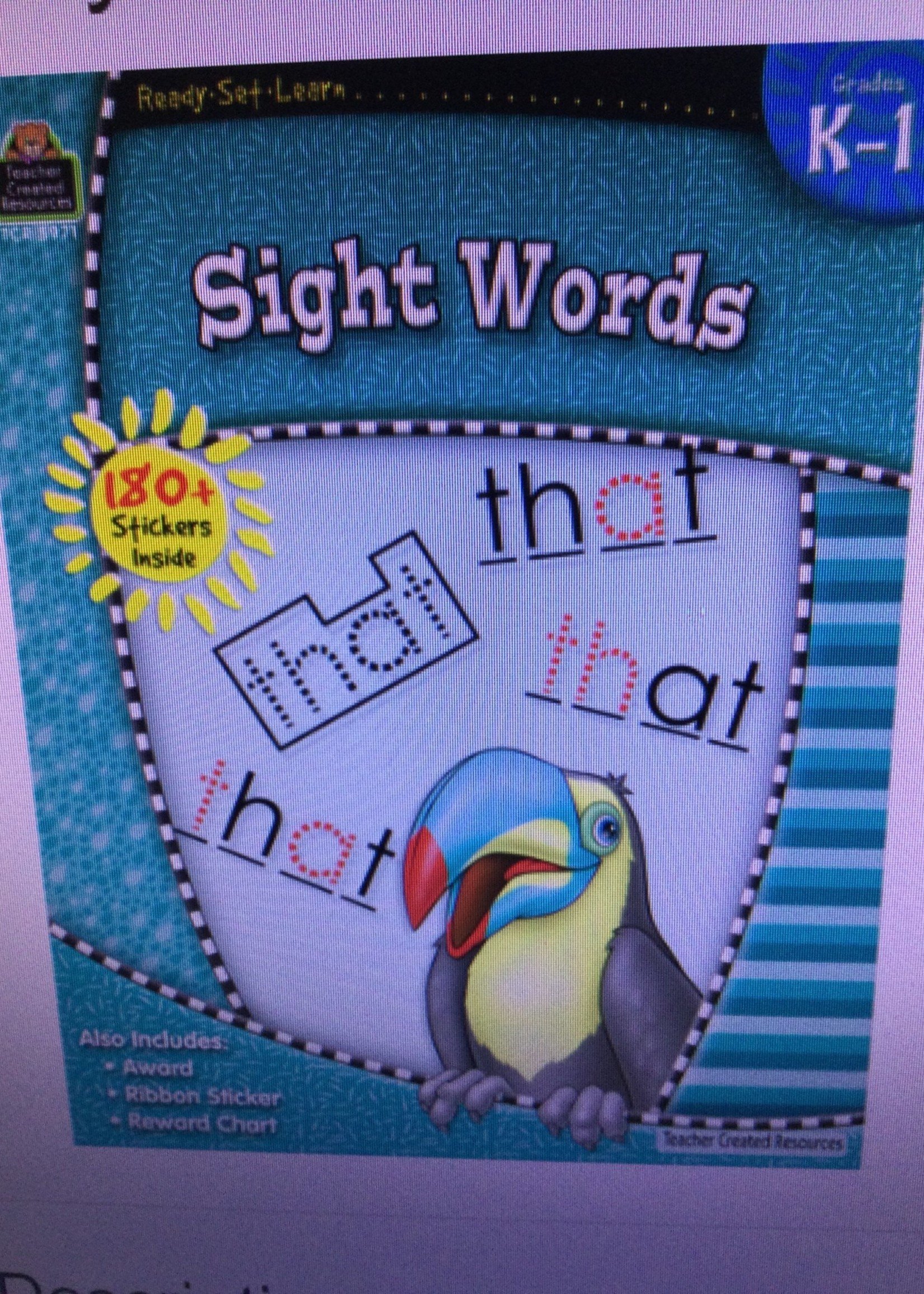 Ready Set Learn Sight Words Gr K-1