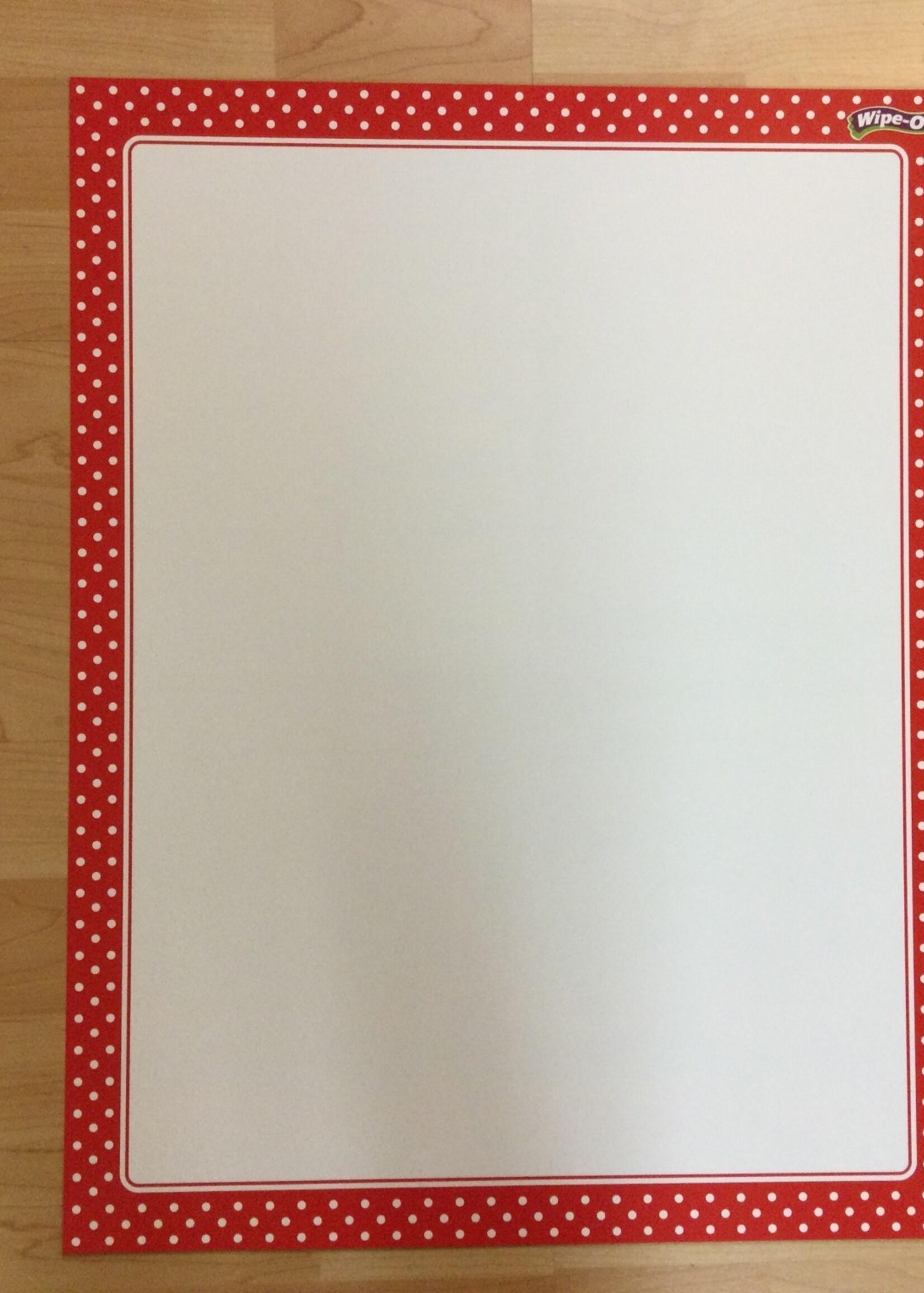 Red Polka Dot Wipe-Off Chart