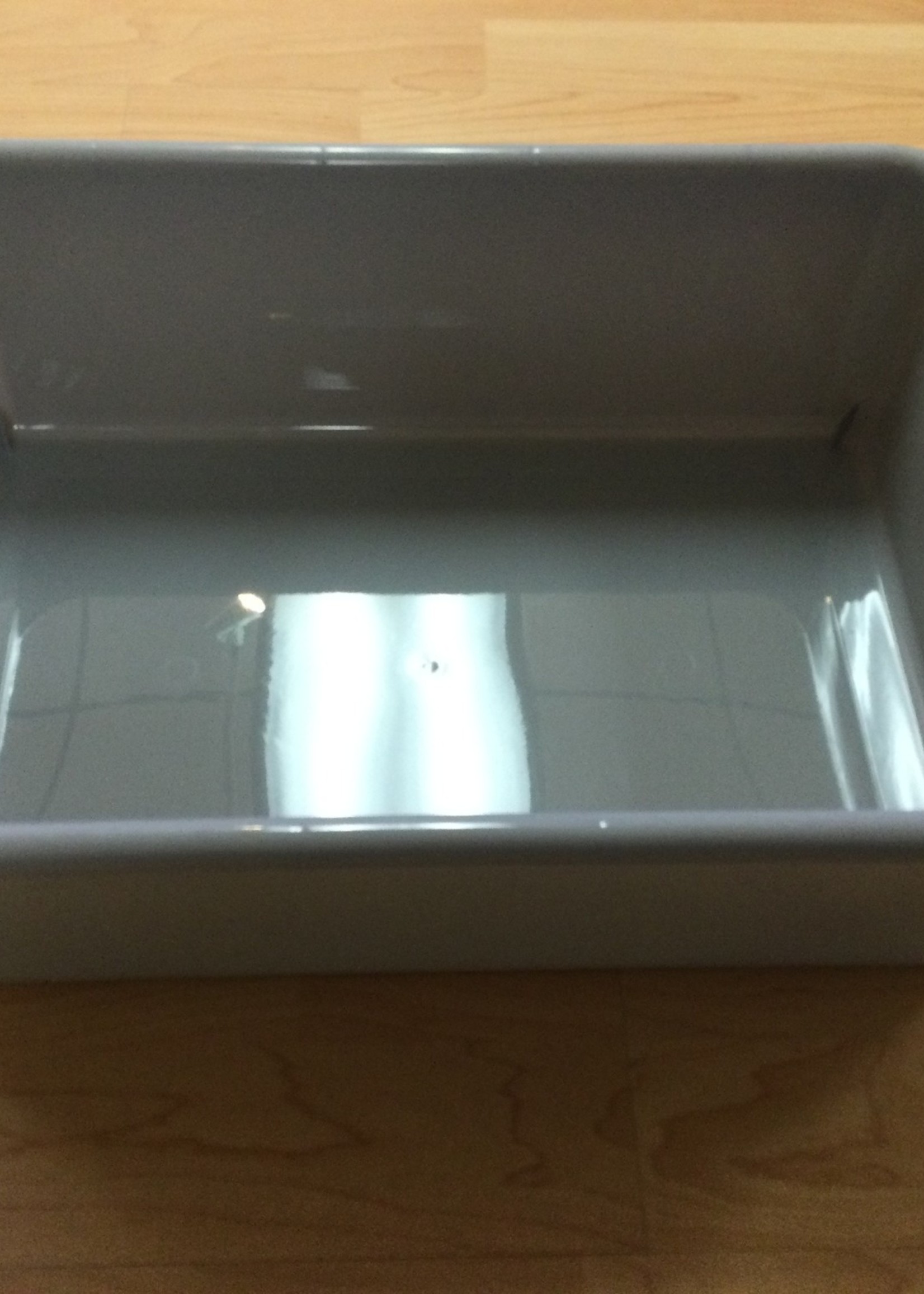 Large Gray Plastic Storage Bin