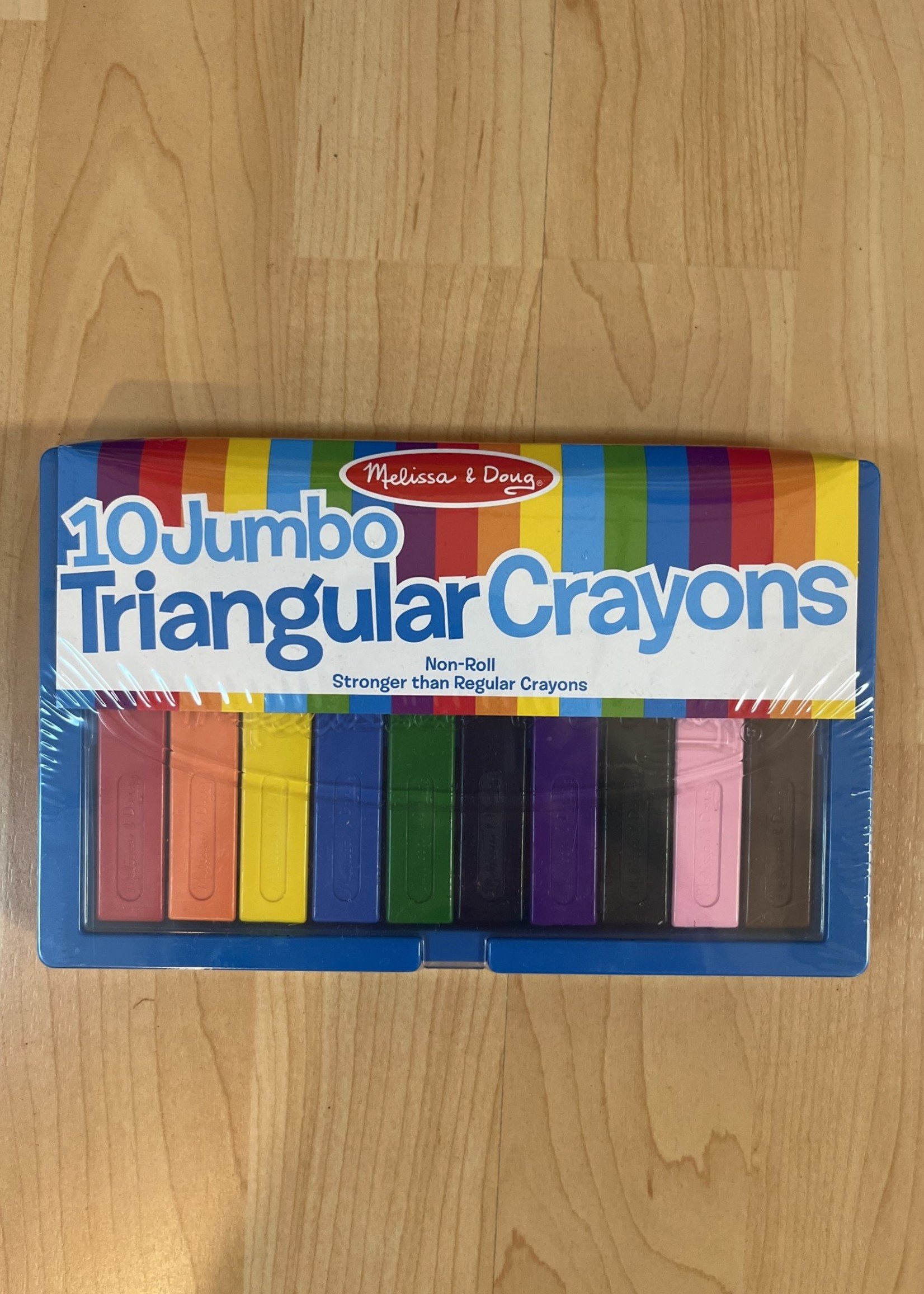10 ct. Triangle Jumbo Crayons - Washable Triangular Crayons