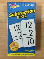 Subtraction 0-12 Flash Cards