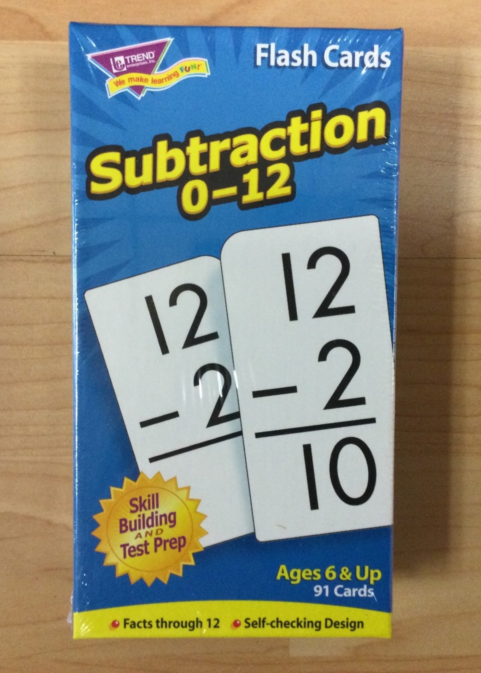 Subtraction 0-12 Flash Cards