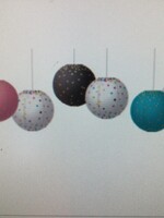 Confetti 8" Paper Lanterns 6pc