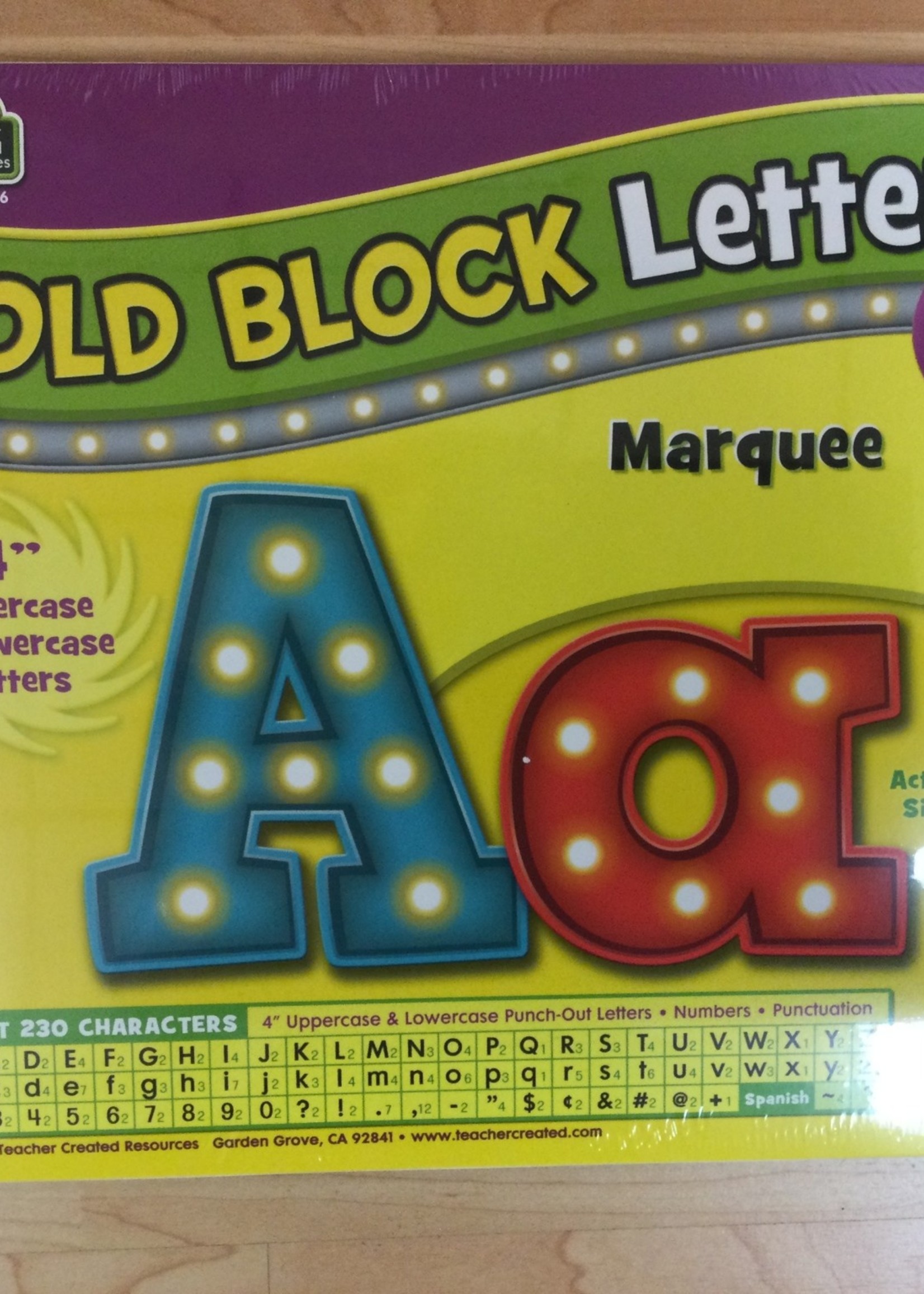 Marquee 4" Bold Block Letters