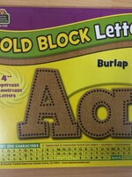 Burlap 4" Bold Block Letters