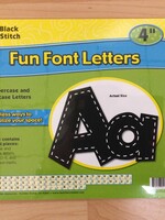 Black Stitch 4" Fun Font Letters 162pc