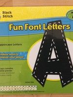 Black Stitch 7" Fun Font Letter 120pc
