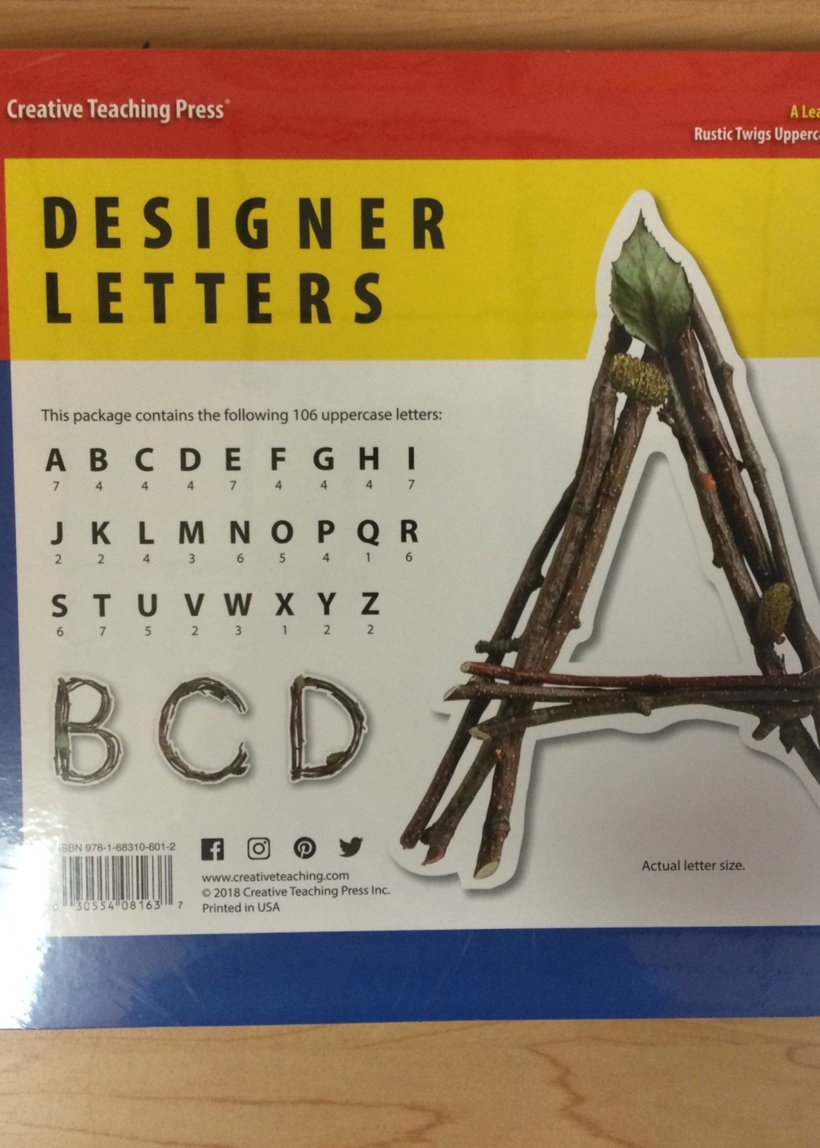 Rustic Twigs 6" Letters 106pc