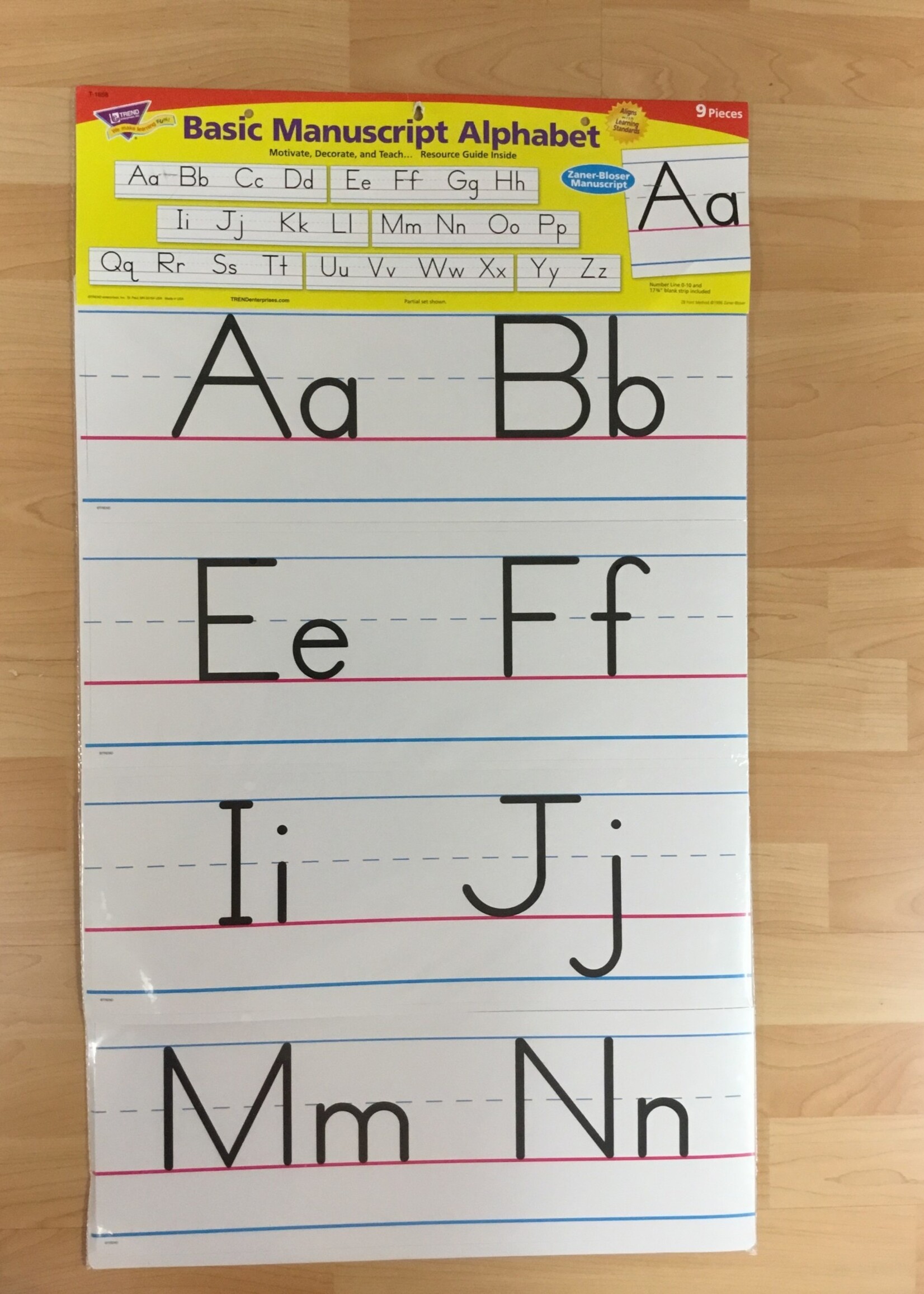Basic  Alphabet Zaner Bloser Manuscript Bulletin Board