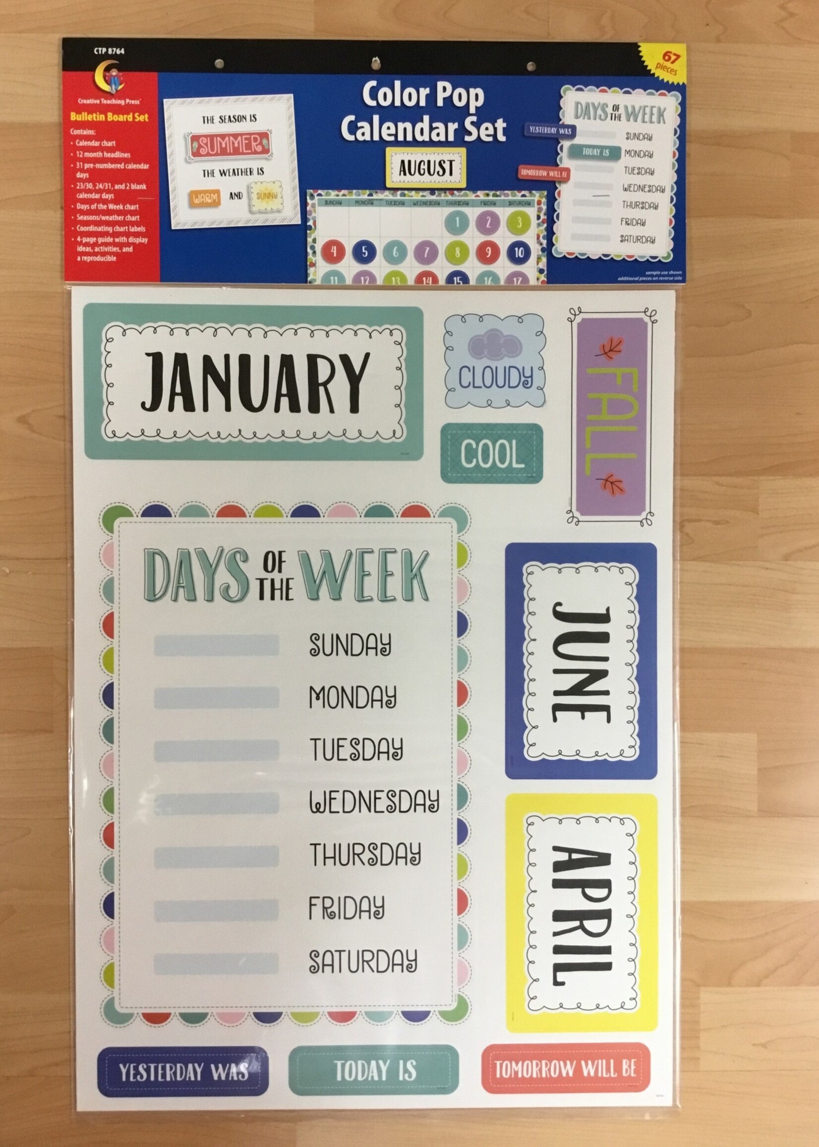 Color Pop Calendar Bulletin Board