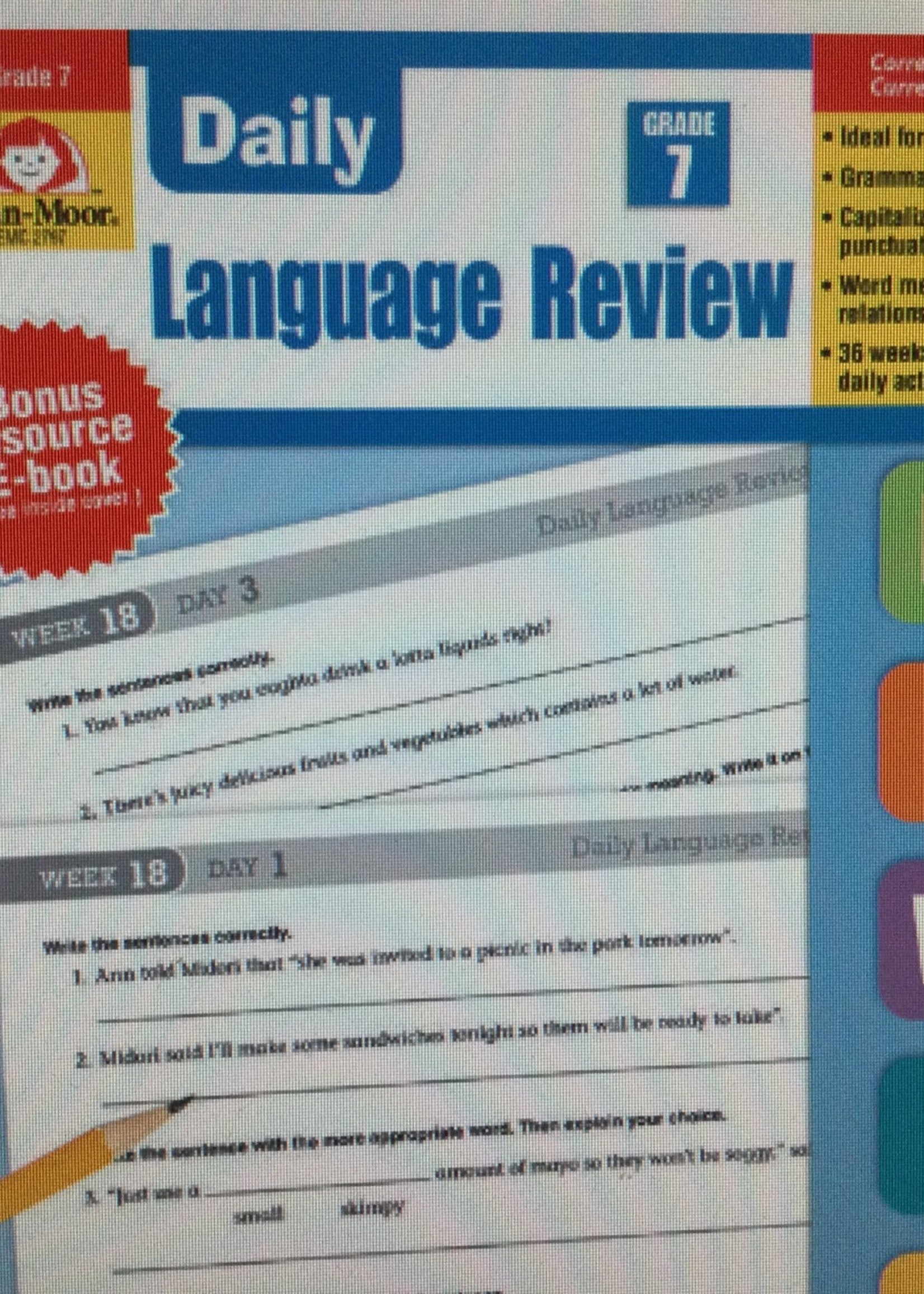 Daily Language Review Gr 7
