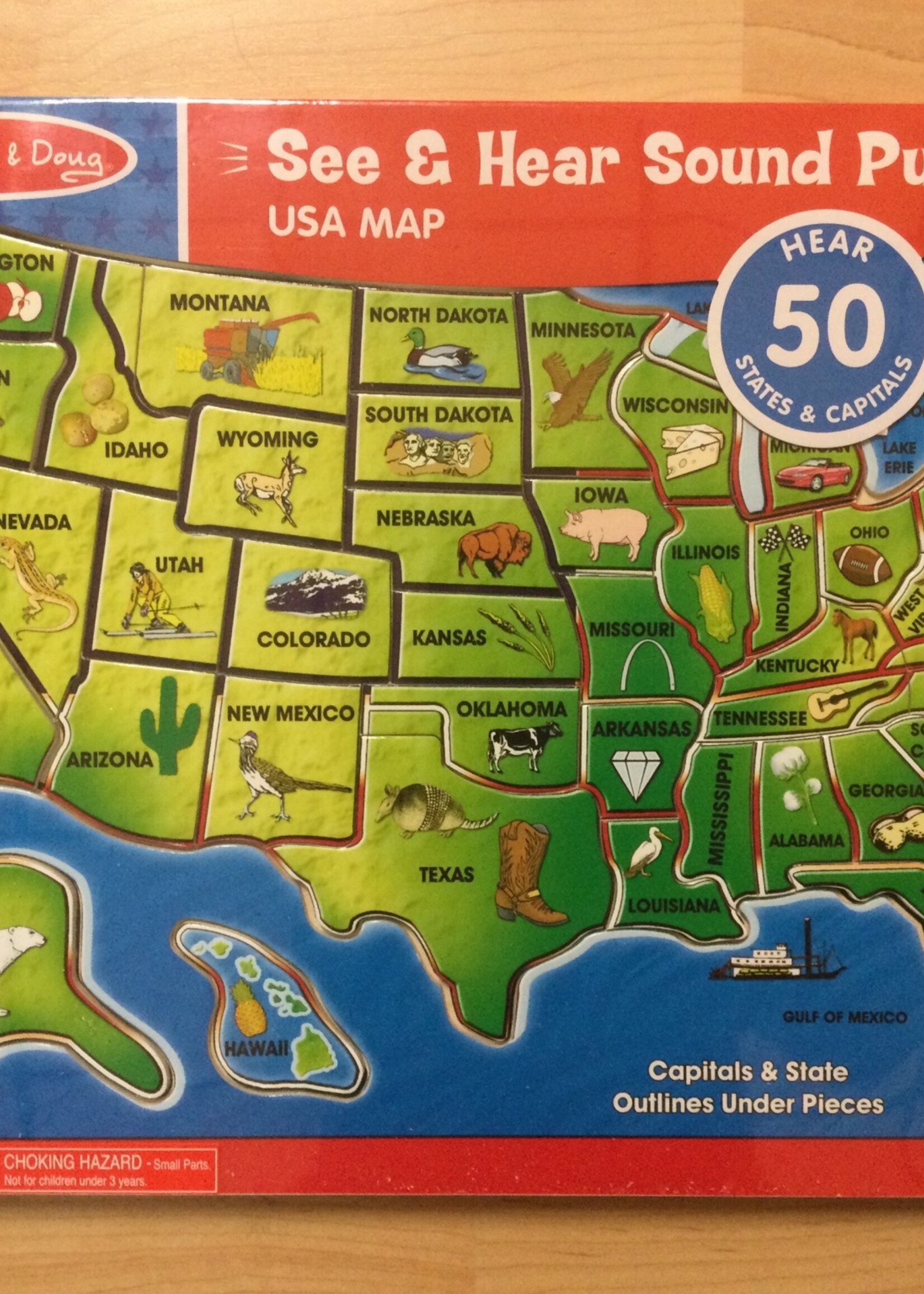 See & Hear Sound Puzzle USA Map