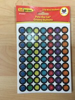 Pete the Cat Groovy Button Stickers