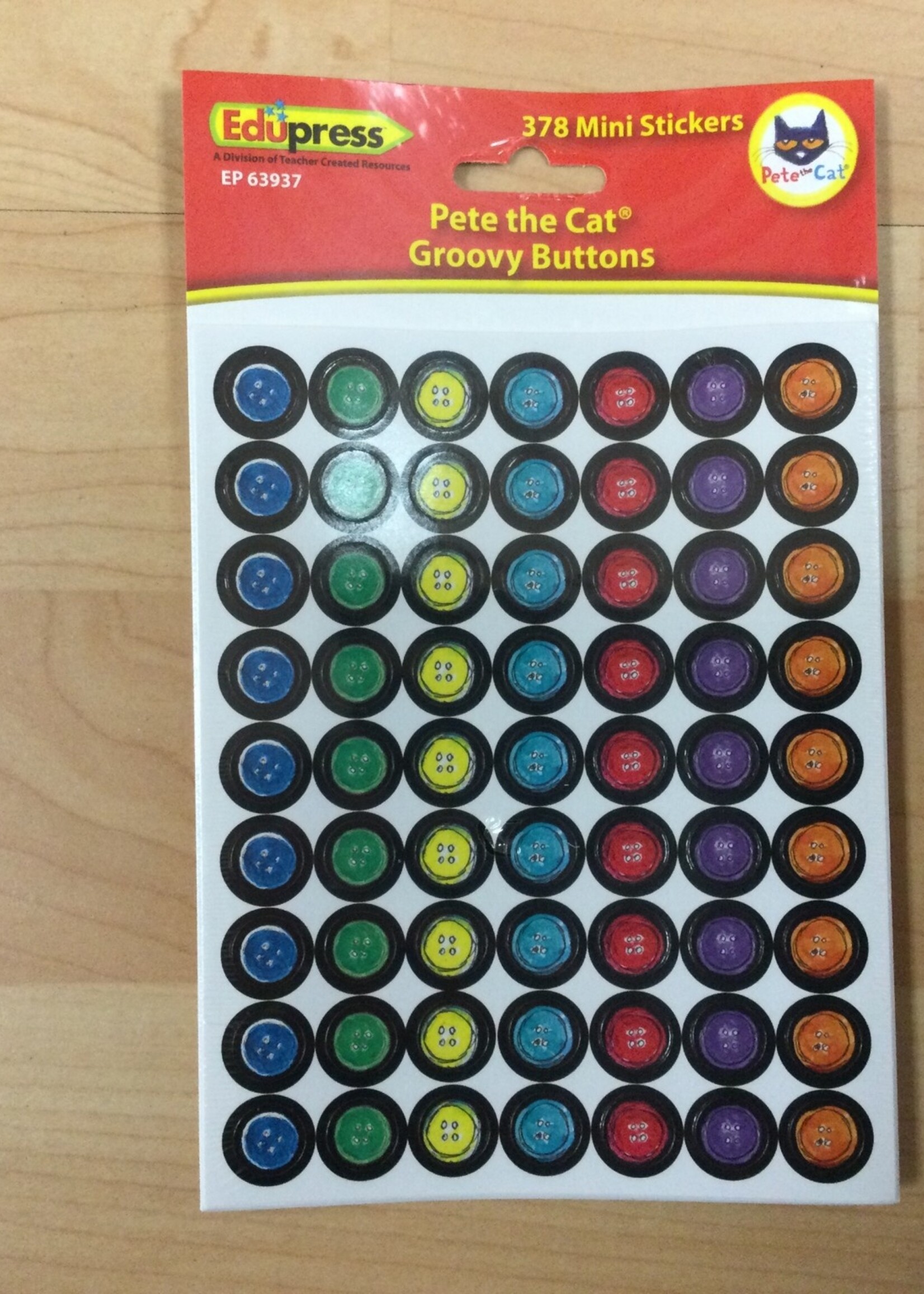 Pete the Cat Groovy Button Stickers