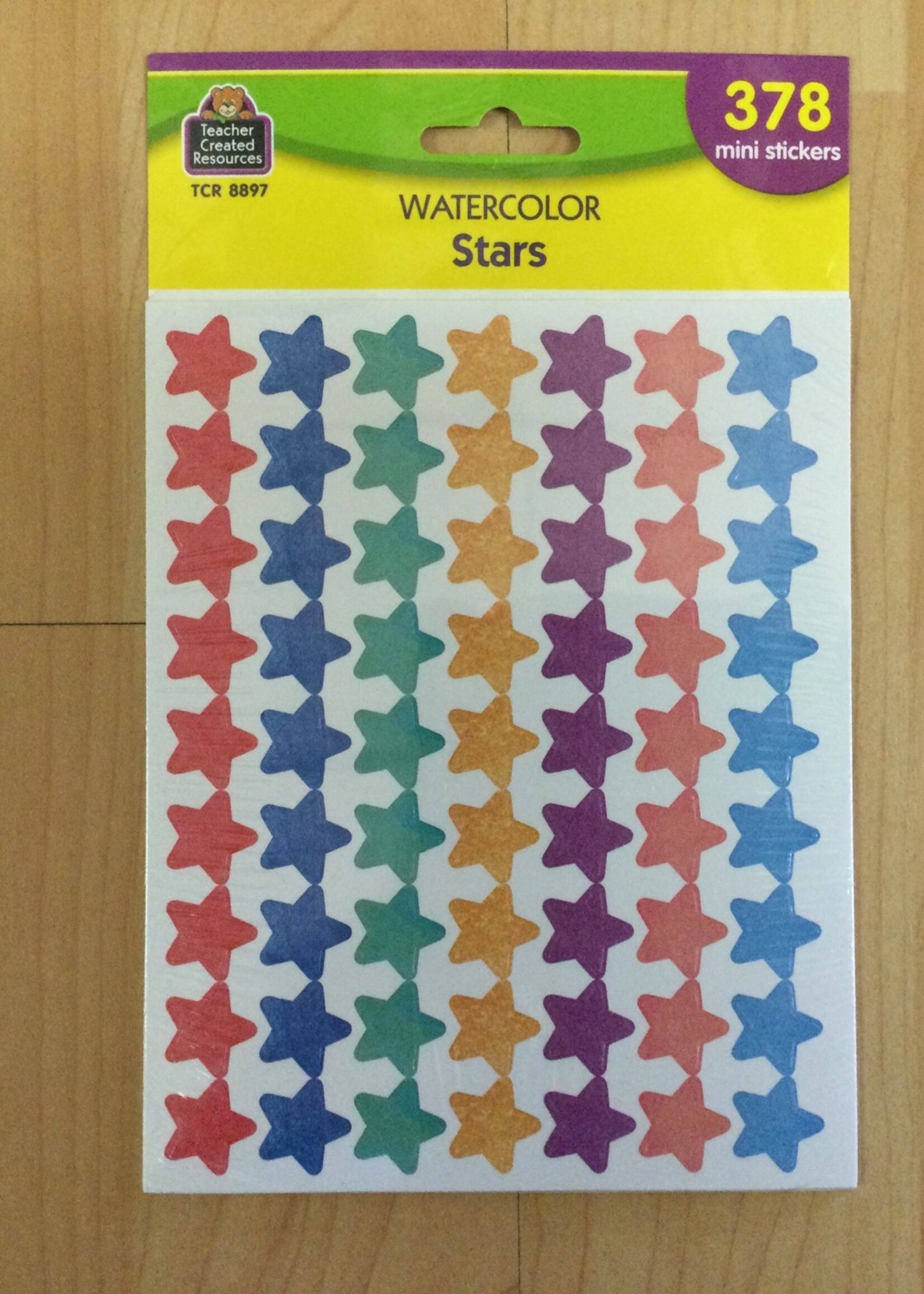 Watercolor Stars Mini Stickers 378pc