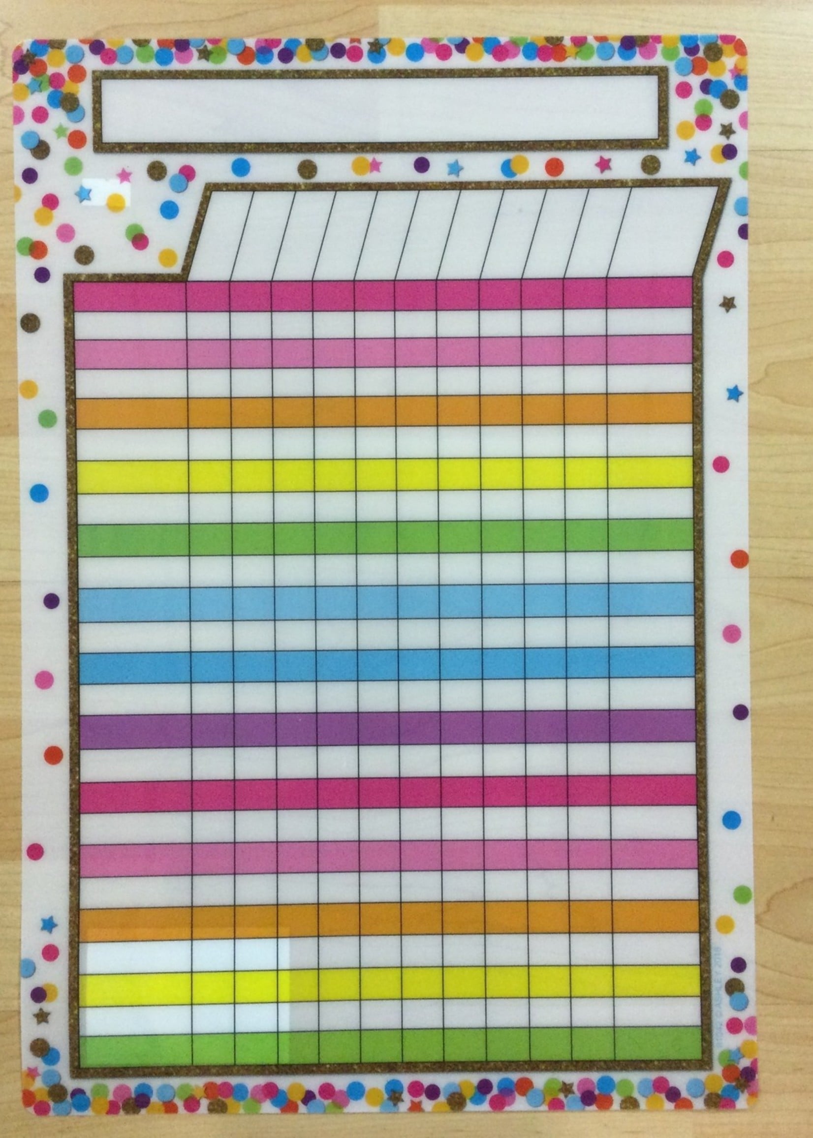 Confetti Poly Incentive Chart 13"x19"