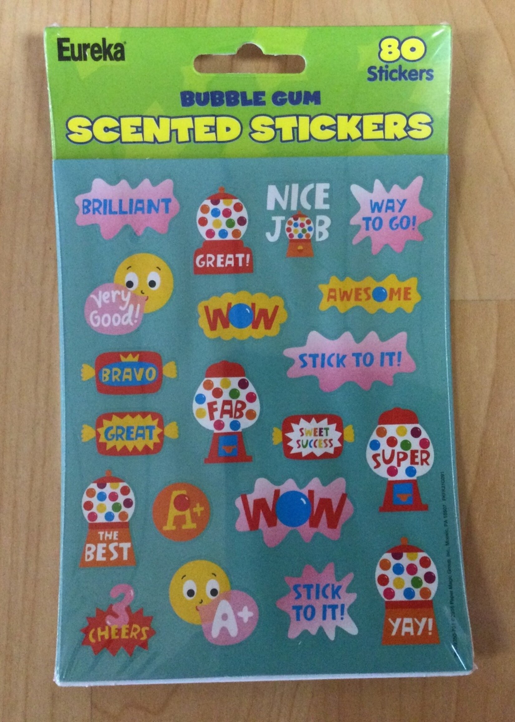 Bubble Gum Scented Stickers 80pc