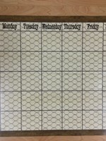 Chicken Wire Calendar Chart 22" x 17"
