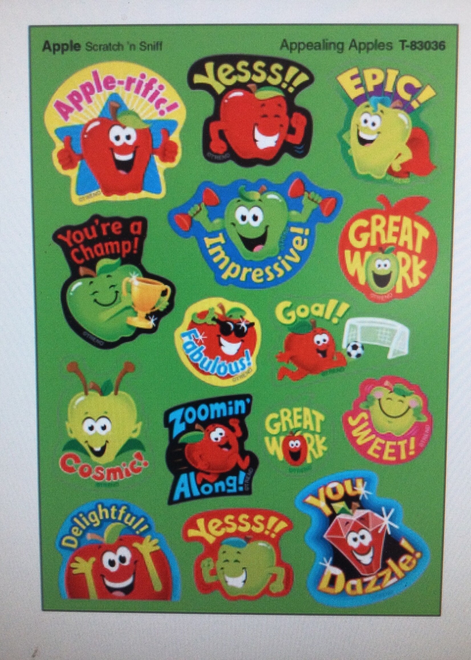Apple Stinky Stickers 60pc